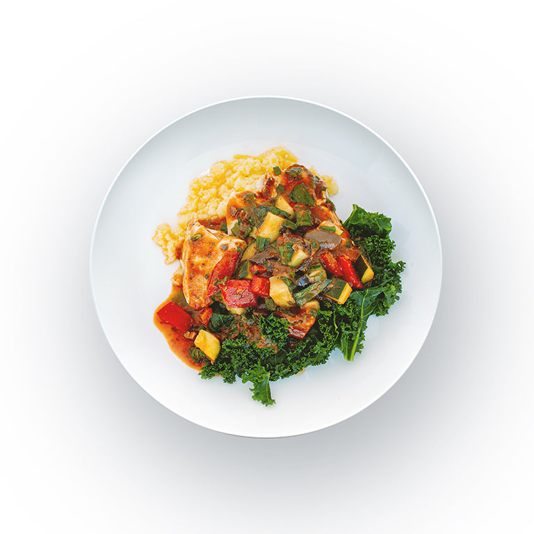 Chicken Cacciatore with Polenta