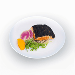 Grilled Wild Salmon with Black Sesame Crust