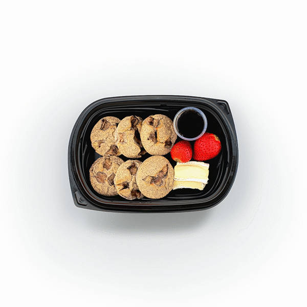 Banana Pancakes with Strawberries and Brie