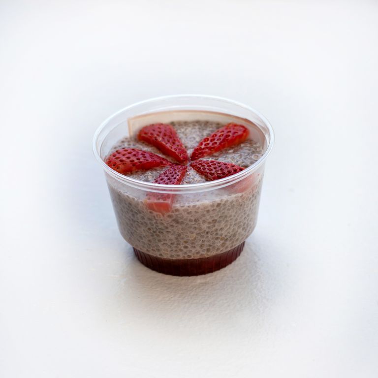 Strawberry-Rose Chia Seed Pudding